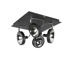 Design spot zwart 4-lichts verstelbaar - Nox