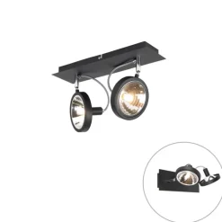 Design spot zwart 2-lichts verstelbaar - Nox