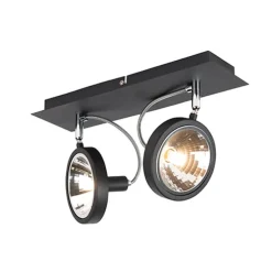 Design spot zwart 2-lichts verstelbaar - Nox