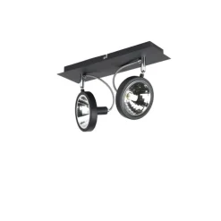 Design spot zwart 2-lichts verstelbaar - Nox