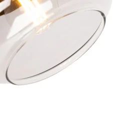 Design spot zwart met goud en smoke glas - Kyan