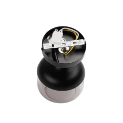 Design spot zwart met goud en smoke glas - Kyan