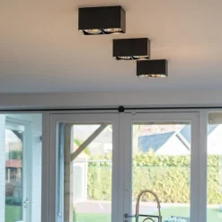 Design spot zwart rechthoekig 2-lichts - Box