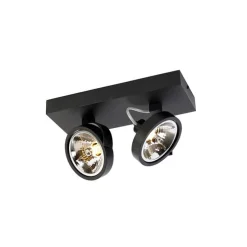 Design spot zwart verstelbaar 2-lichts - Go