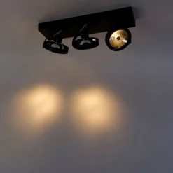 Design spot zwart verstelbaar 3-lichts - Go