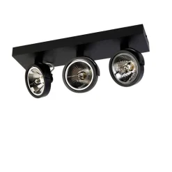 Design spot zwart verstelbaar 3-lichts - Go