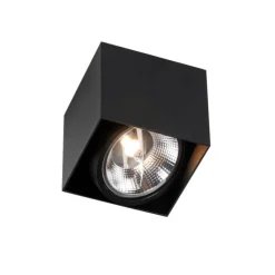 Design spot zwart vierkant AR111 - Box