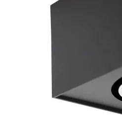 Design spot zwart vierkant 2-lichts - Kaya