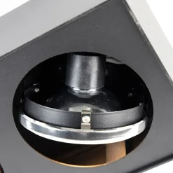 Design spot zwart vierkant 2-lichts - Kaya