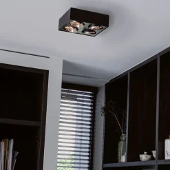 Design spot zwart vierkant 4-lichts - Kaya