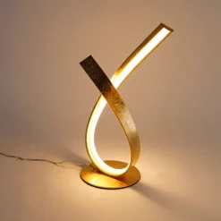 Design tafellamp goud 38,5 cm incl. LED en dimmer - Belinda