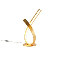 Design tafellamp goud 38,5 cm incl. LED en dimmer - Belinda