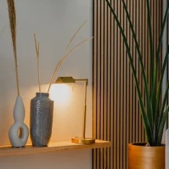 Design tafellamp goud incl. LED met touch dimmer - Notia