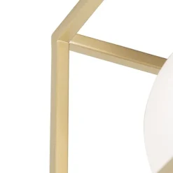 Design tafellamp goud met wit glas - Aniek