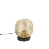 Design tafellamp goud met zwart 20 cm - Sarella