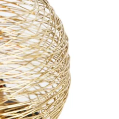 Design tafellamp goud met zwart 20 cm - Sarella