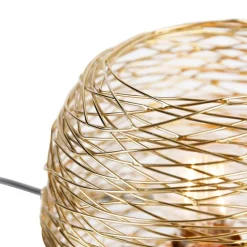 Design tafellamp goud met zwart 20 cm - Sarella