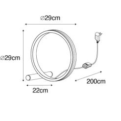 Design tafellamp messing incl. LED 3-staps dimbaar - Navara