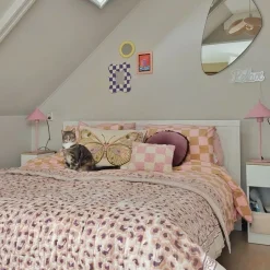 Design tafellamp roze - Triangolo