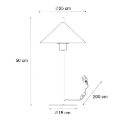 Design tafellamp roze - Triangolo