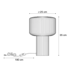 Design tafellamp van amber glas - Andro