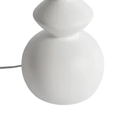 Design tafellamp wit velours kap groen met goud 25 cm - Alisia