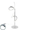 Design tafellamp zilver incl. LED en dimmer - Krisscross