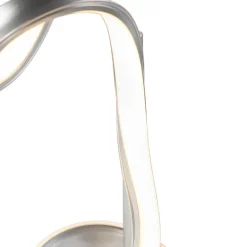 Design tafellamp zilver incl. LED en dimmer - Krisscross