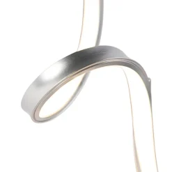 Design tafellamp zilver incl. LED en dimmer - Krisscross