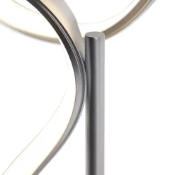Design tafellamp zilver incl. LED en dimmer - Krisscross