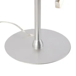 Design tafellamp zilver incl. LED en dimmer - Krisscross