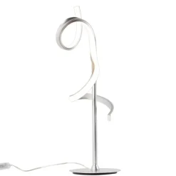 Design tafellamp zilver incl. LED en dimmer - Krisscross