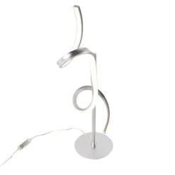 Design tafellamp zilver incl. LED en dimmer - Krisscross