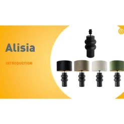 Design tafellamp zwart 17 cm velours kap taupe met goud 35 cm - Alisia