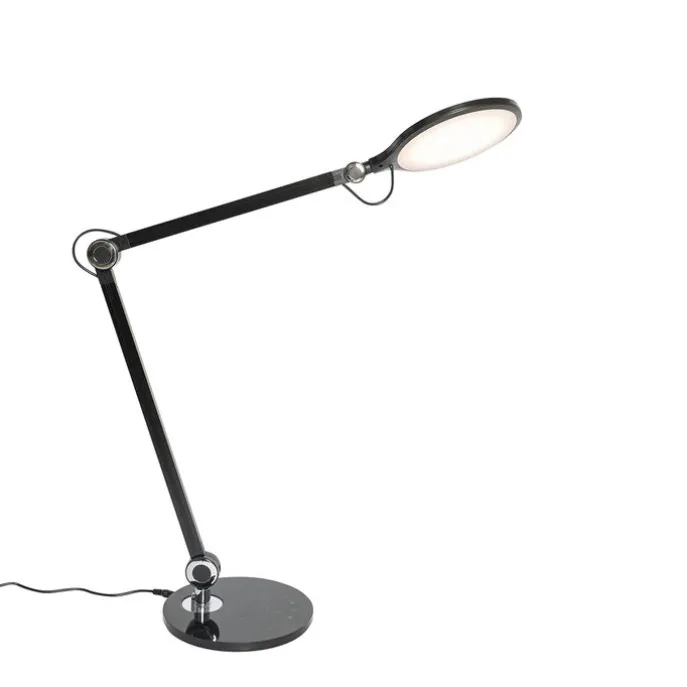 Design tafellamp zwart incl. LED met touch en inductielader - Don