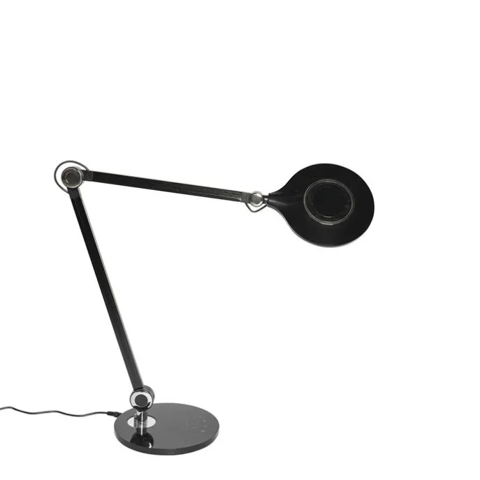 Design tafellamp zwart incl. LED met touch en inductielader - Don