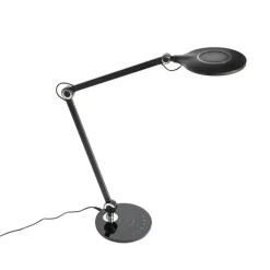 Design tafellamp zwart incl. LED met touch en inductielader - Don