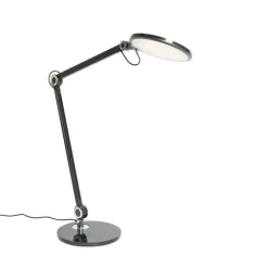 Design tafellamp zwart incl. LED met touch en inductielader - Don