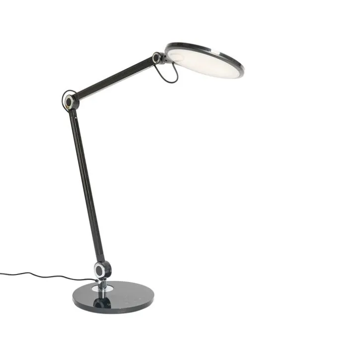 Design tafellamp zwart incl. LED met touch en inductielader - Don