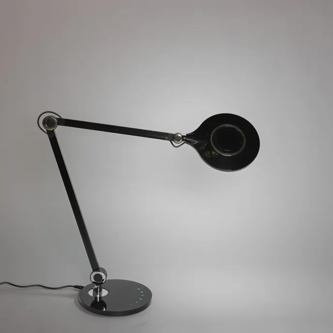 Design tafellamp zwart incl. LED met touch en inductielader - Don