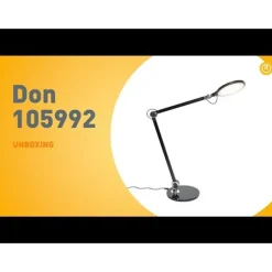 Design tafellamp zwart incl. LED met touch en inductielader - Don