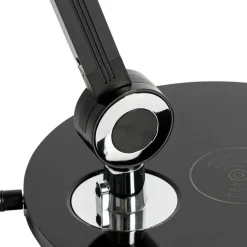 Design tafellamp zwart incl. LED met touch en inductielader - Don
