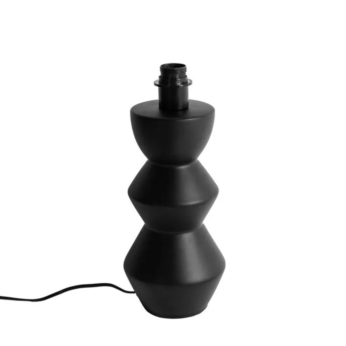 Design tafellamp zwart keramiek 16 cm zonder kap - Alisia