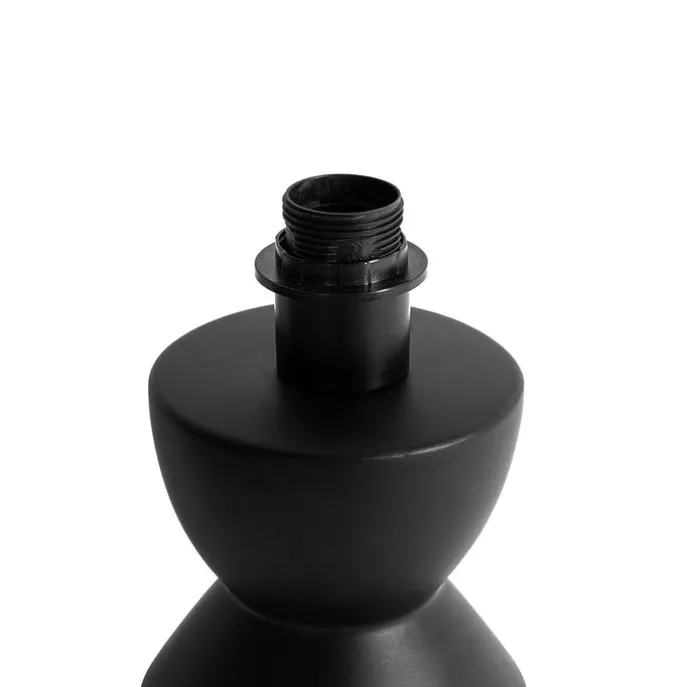 Design tafellamp zwart keramiek 16 cm zonder kap - Alisia