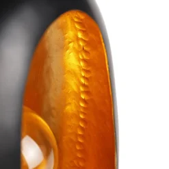 Design tafellamp zwart met gouden binnenkant 36 cm - Cova