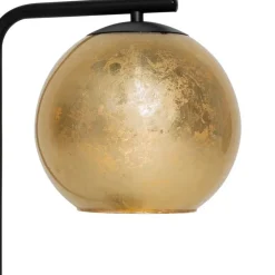 Design tafellamp zwart met goud glas - Bert