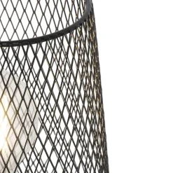 Design tafellamp zwart met hout - Bosk