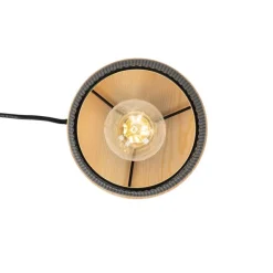 Design tafellamp zwart met hout - Bosk