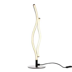 Design tafellamp zwart met zilver incl. LED dimbaar - Blaze