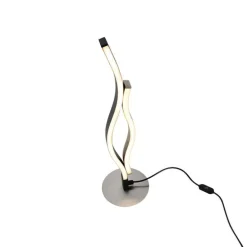 Design tafellamp zwart met zilver incl. LED dimbaar - Blaze